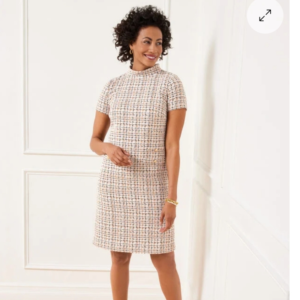 Talbots Multi-Color Tweed Midi Dress